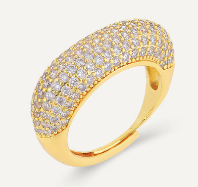 Statement Ring Adjustable Gold