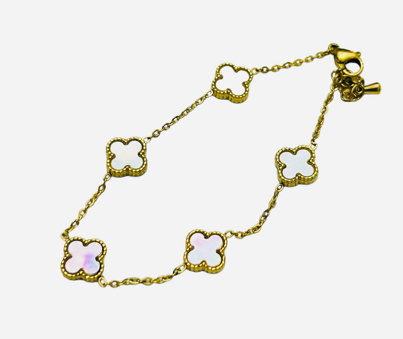 Clover Bracelet - Gold & Pearlescent