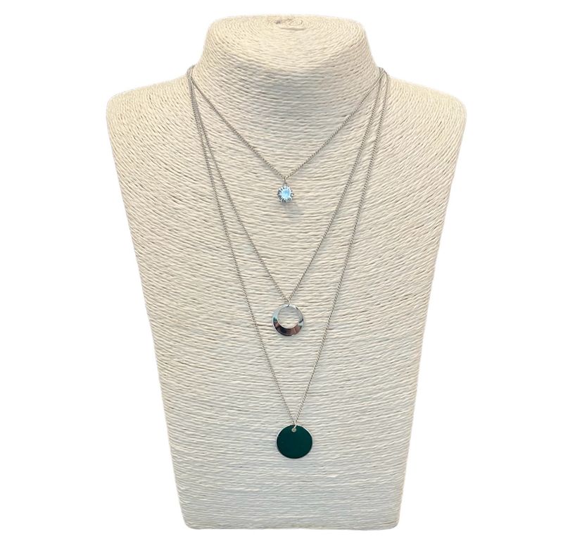Constellation Necklace - Silver Diamante Detail