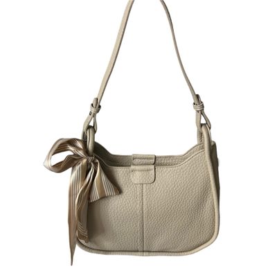 Scarf Detailed Handbag - Stone ( SALE NONE RETURNABLE )