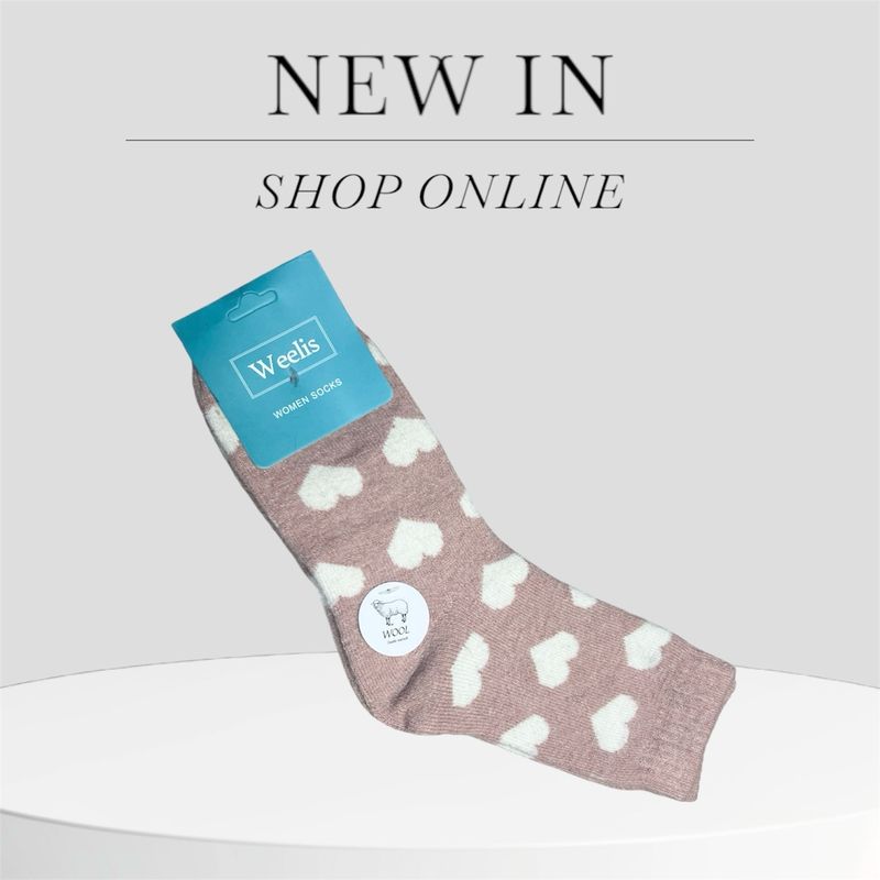 Cute Double Warmth Wool Socks - Soft Pink