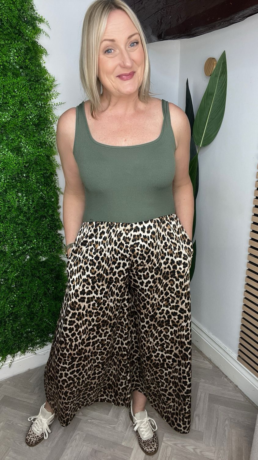 Leopard Jumpsuit - Khaki