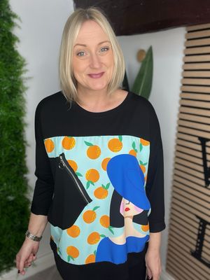 Seville Top - Black & Multi