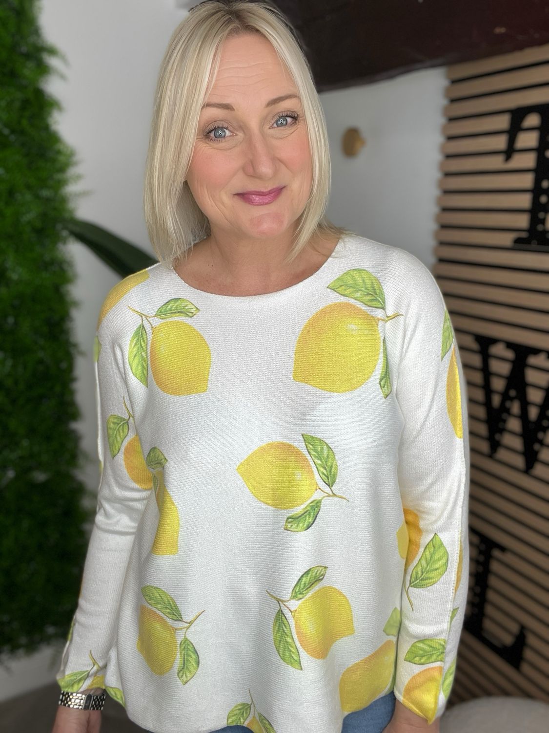 Tia Soft Feel Top - Lemons
