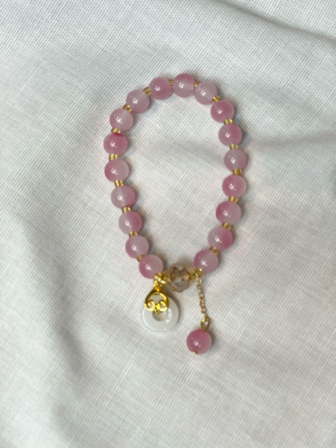 Summer Beaded Bracelet - Light Pink