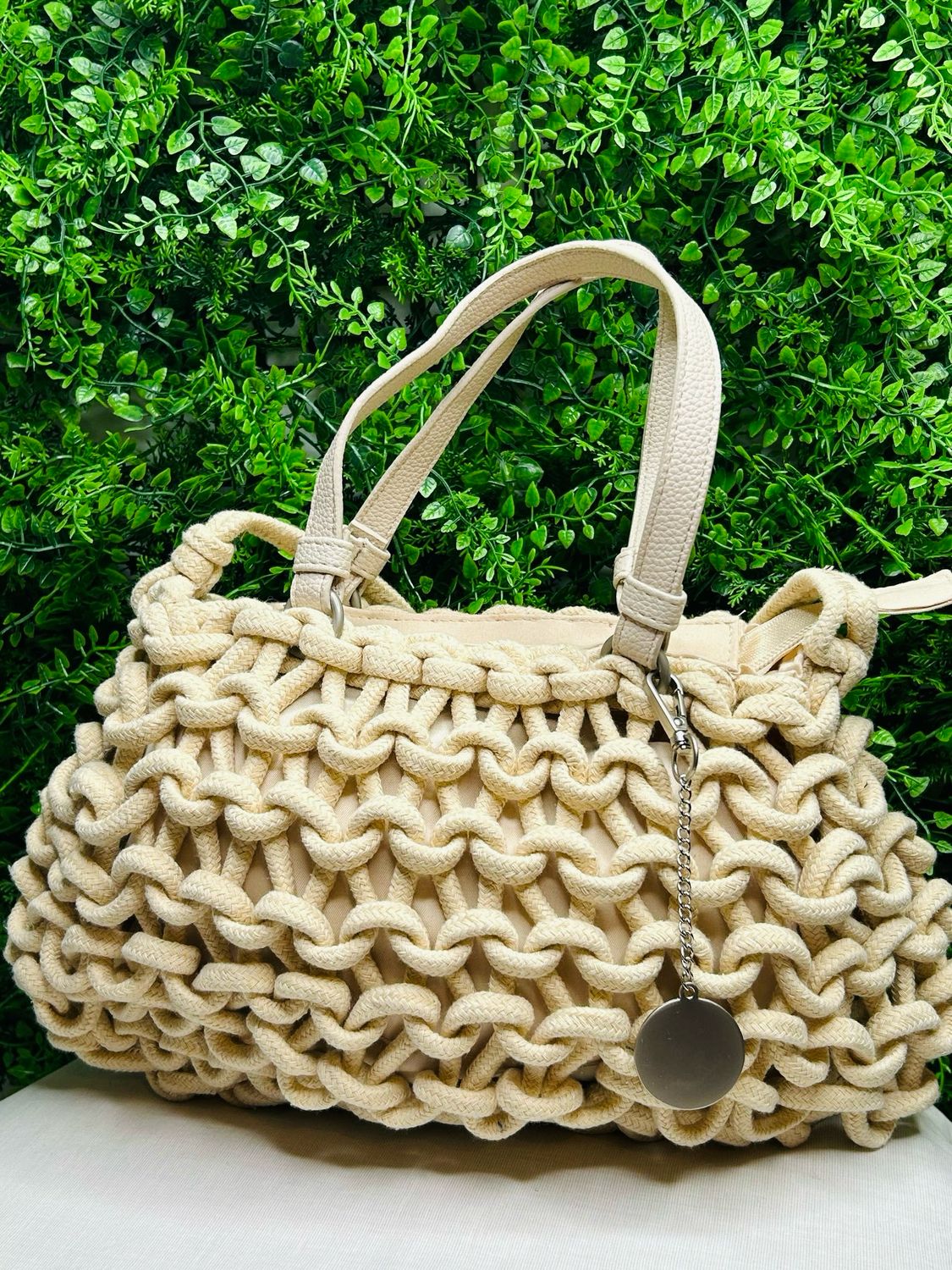 Chunky Loop Knit Bag - Ecru