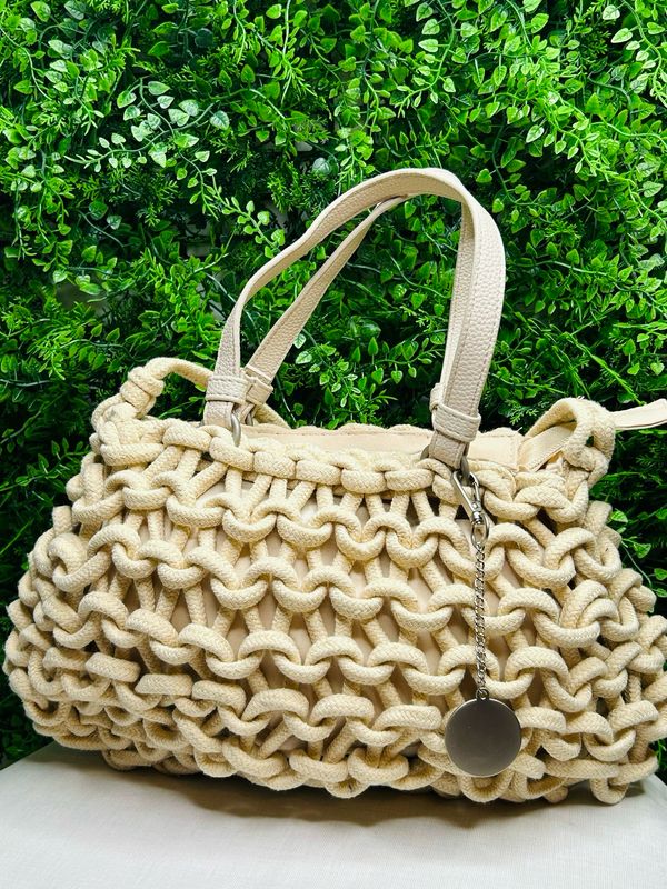 Chunky Loop Knit Bag - Ecru