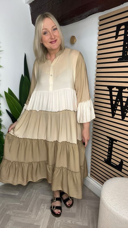 Ombré Smock Dress - Mocha SALE NONE RETURNABLE