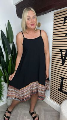 Shoestring Summer Dress - Black