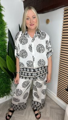 2 Piece Co-ord Reef Print - Black
