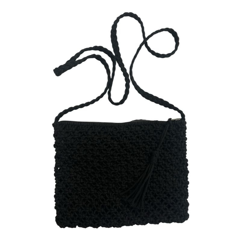 Boho Crochet Bag - Black