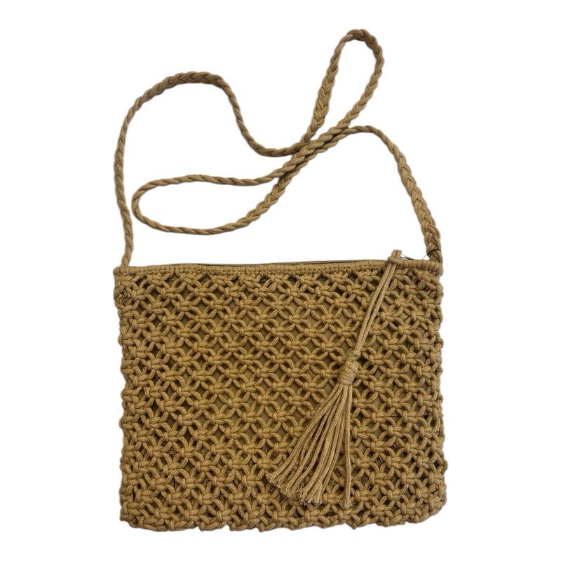 Boho Crochet Bag - Tan