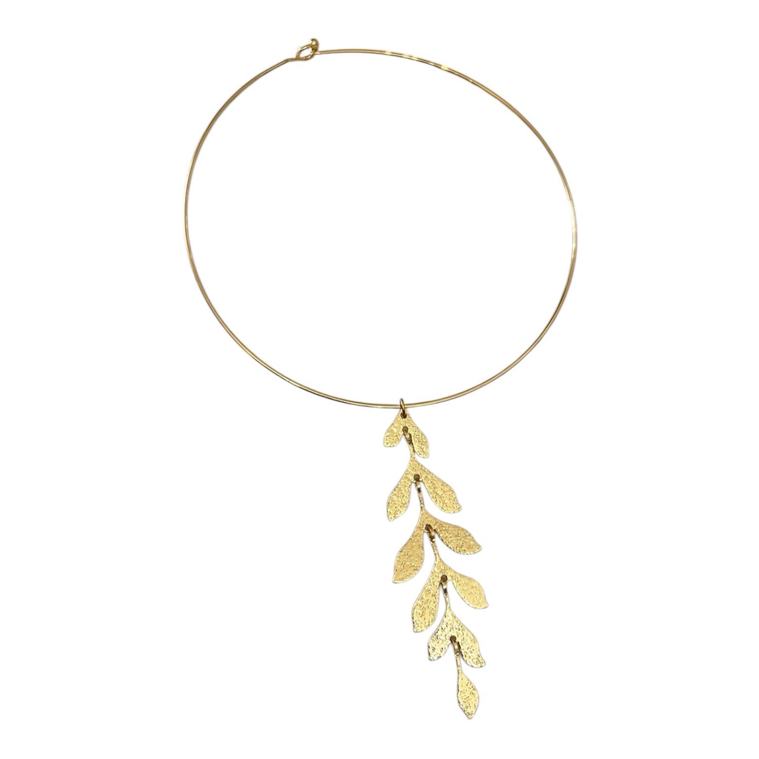 Leaf Statement Necklace - Gold