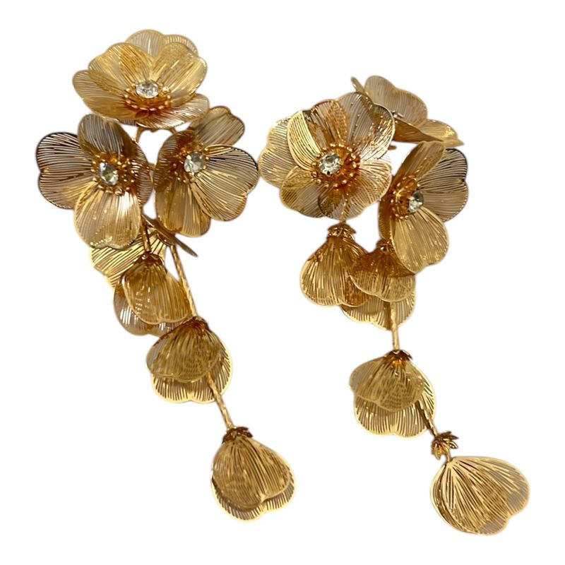 Filigree Large Statement Drop Earring - Gold