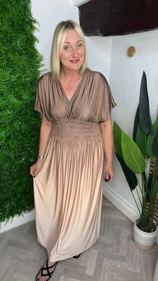 Ombré Maxi Dress - Champagne
