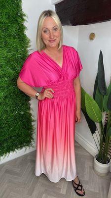 Ombré Maxi Dress - Pink
