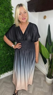 Ombré Maxi Dress - Black