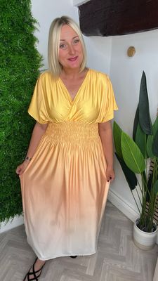 Ombré Maxi Dress - Yellow