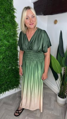 Ombré Maxi Dress - Khaki