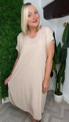 Column Dress - Latte