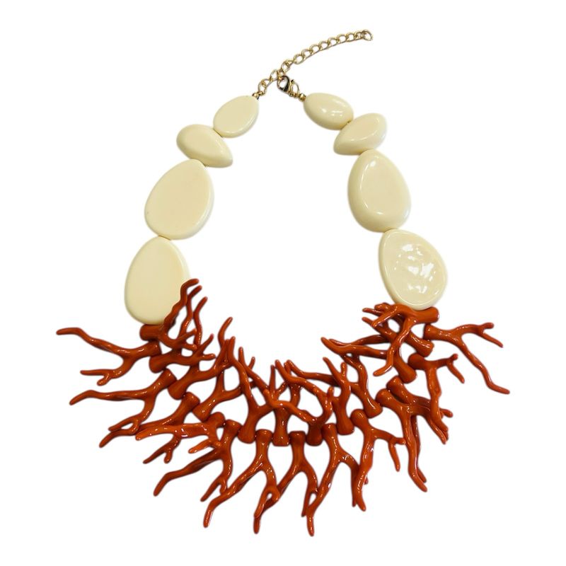 Resin Reef ? Necklace - Cream & Deep Tan