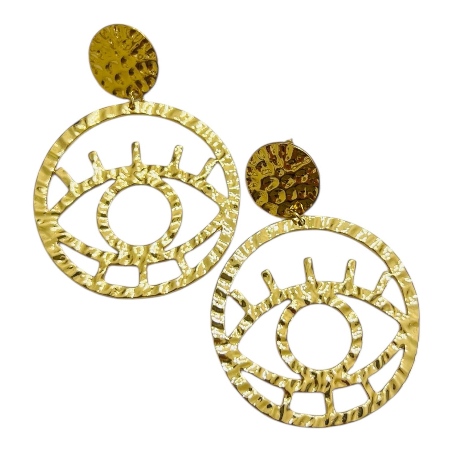 Evil Eye Statement Earring - Gold