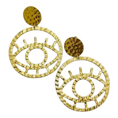Evil Eye Statement Earring - Gold