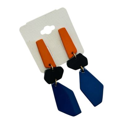Statement Drop Earring - Blue Mix