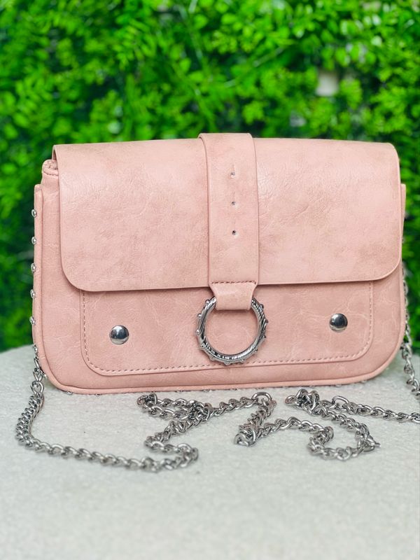 Small Stud Detailed Bag - Pale Rose