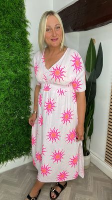 Sun Summer Dress - Blush Mix