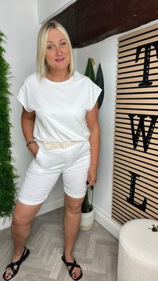 Magic Shorts Belted ( Shorter One ) - White