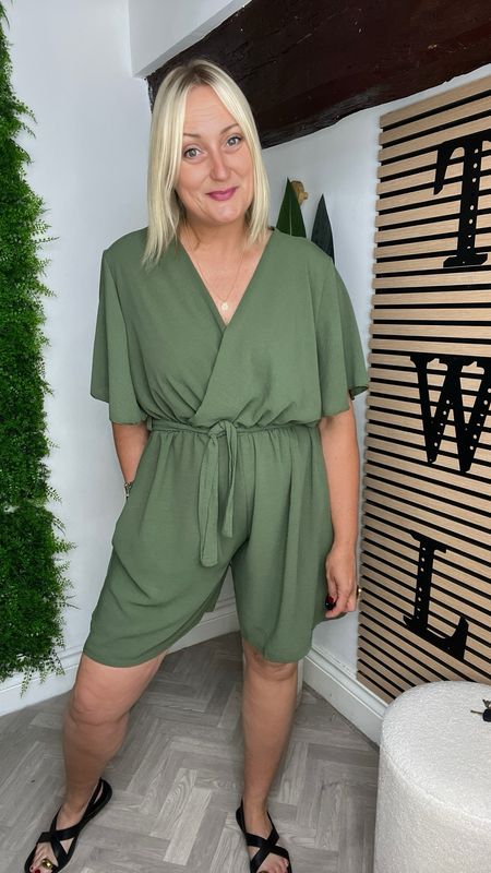Playsuit Wrap Style - Khaki
