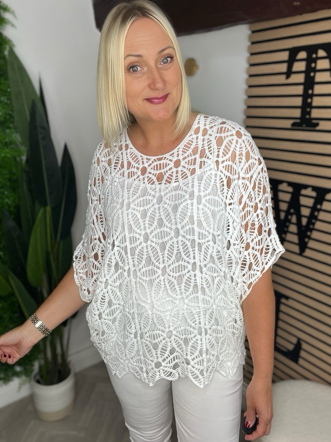 Soft Crochet Top - White