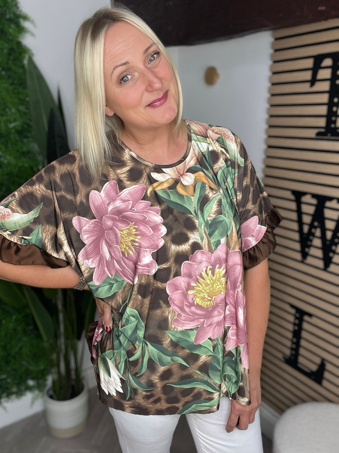 Flora Frill Detailed Top - Pink Mix