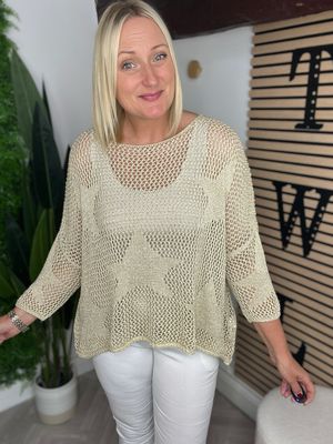 Gold Lurex Star Top