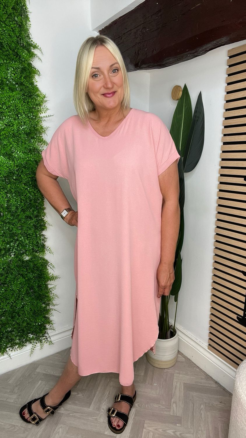 Column Dress - Rose