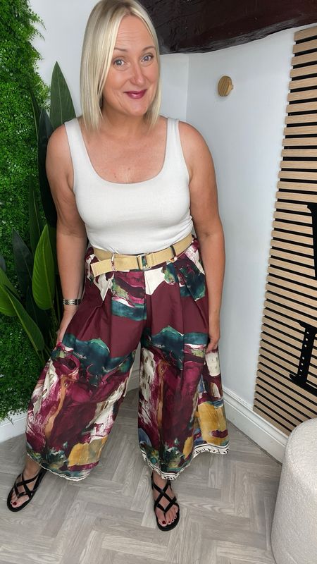 Belted Culottes - Wine Mix