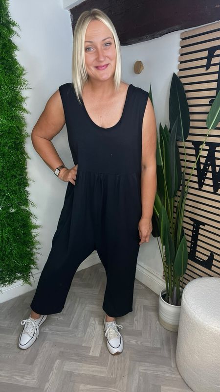 Pull On Jersey Jumpsuit - Black