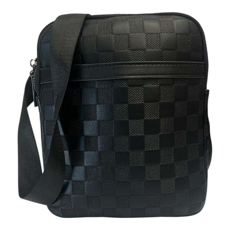 Stylish Black LV Style Crossbody Bag - Black