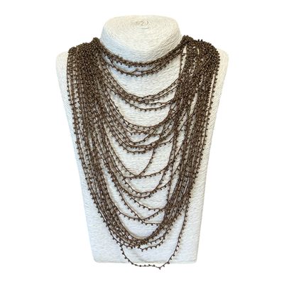 Multi Strand Necklace - Chocolate
