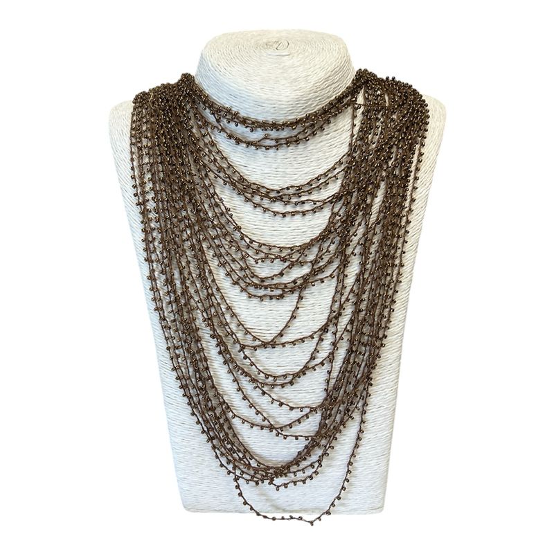 Multi Strand Necklace - Chocolate