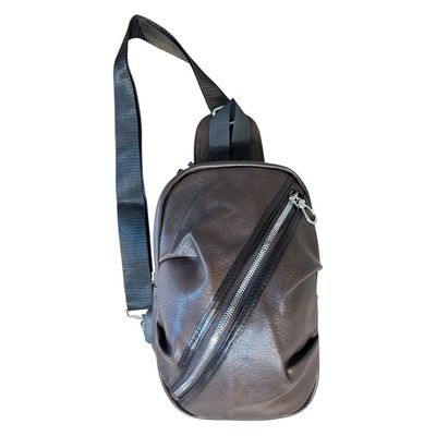 Rucksack Style Cross Body Bag - Coffee