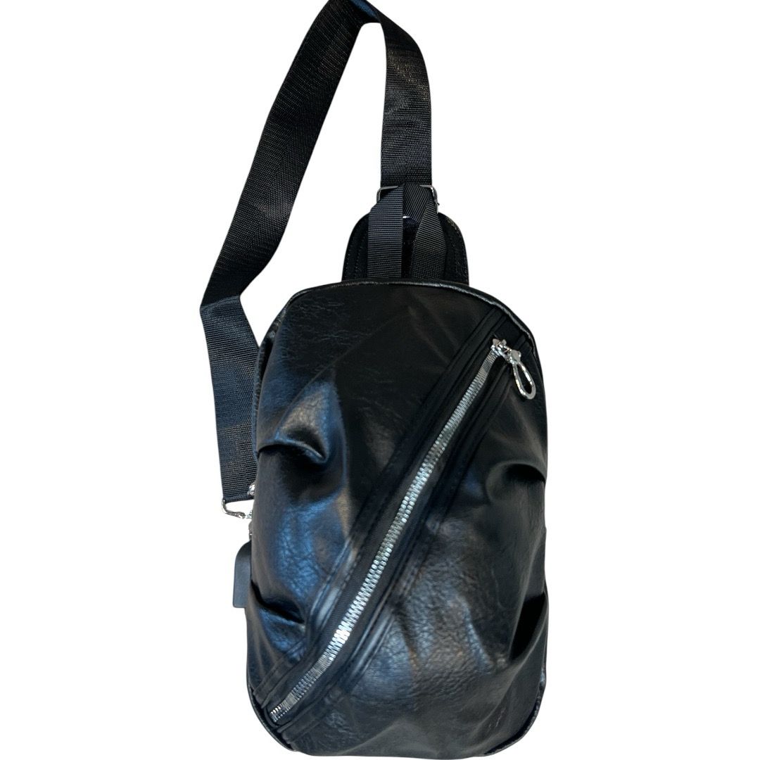 Rucksack Style Cross Body Bag - Black