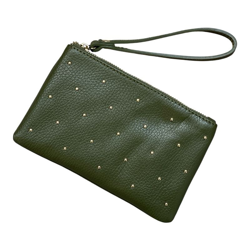 Studded Clutch Purse - Khaki