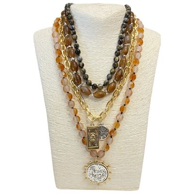 Multiple Necklaces Coin Mix