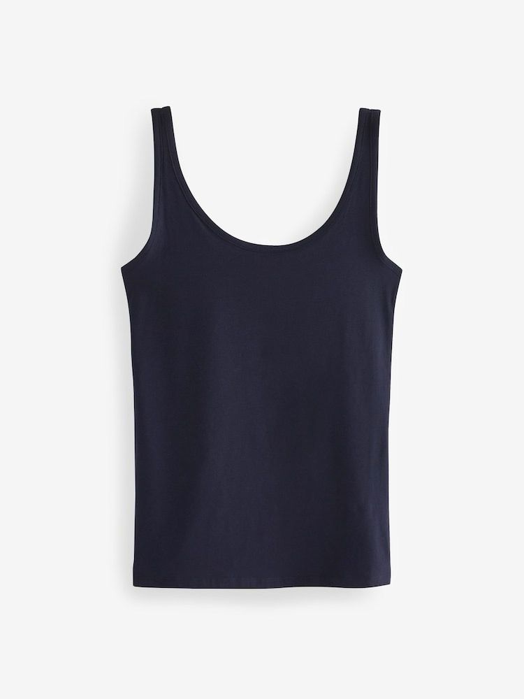 Vest Top - Navy ( CURVY )