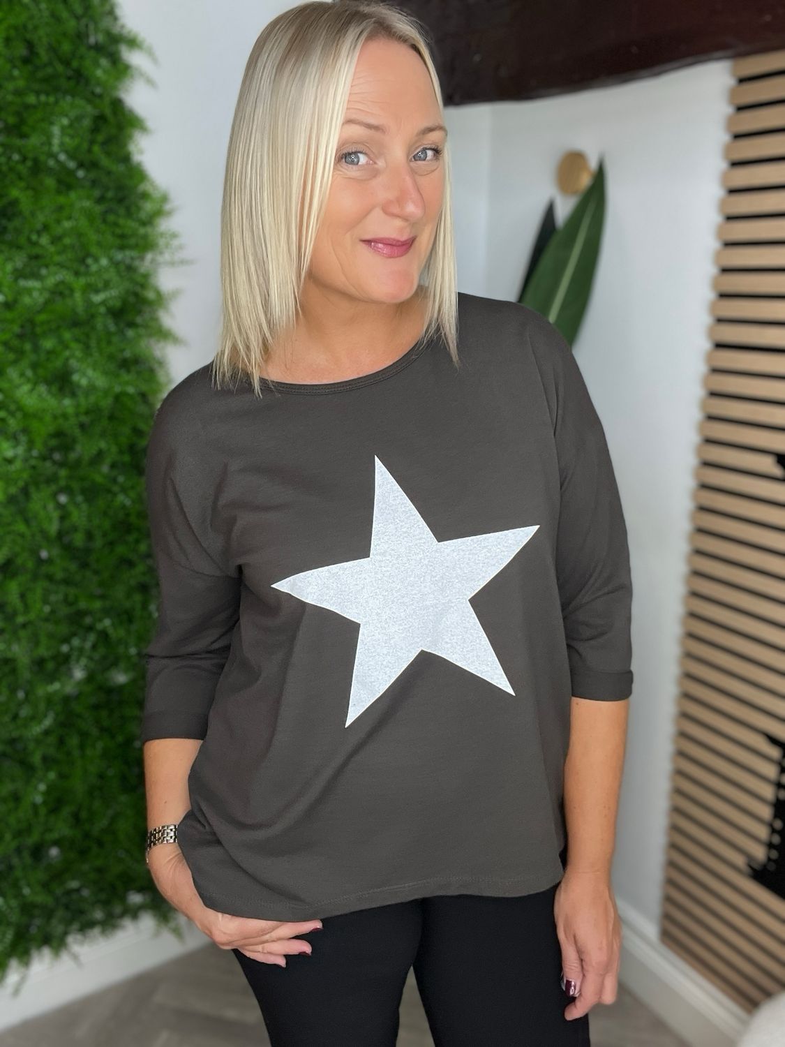 Jersey Star Top - Chocolate