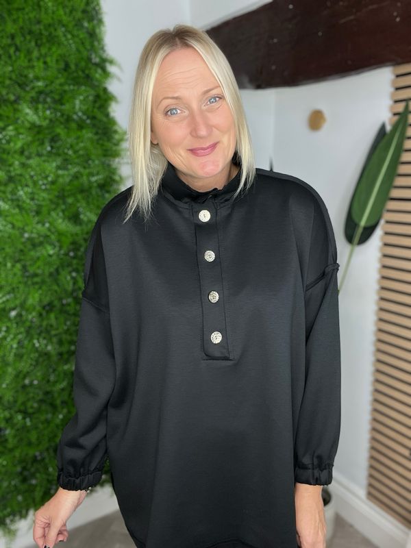 Scuba Halftime Button Neck - Black