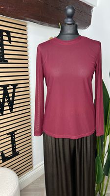 Mesh Base Layer Top - Wine