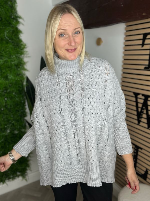 Chunky Knit Jumper - Storm Grey
